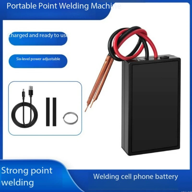 Portable Built-in Spot Welder Adjustable Power Mini Spot Welding Kit for DIY 18650 Lithium Nickel Strip Assembly