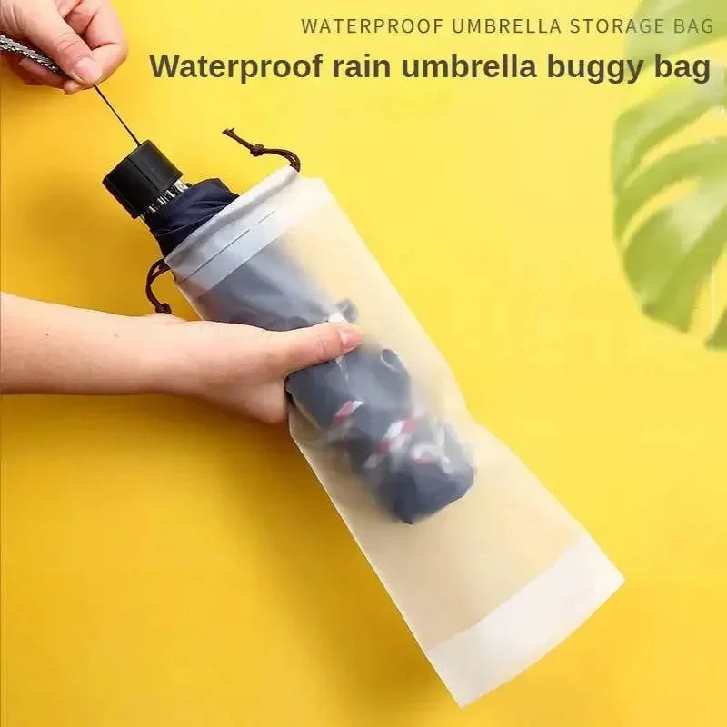 10/30/60pcs Beam Mouth Waterproof Umbrella Storage Plastic Bag Drawstring Bag Translucent Bag Storage Vehicle-Mounted Wet Bag
