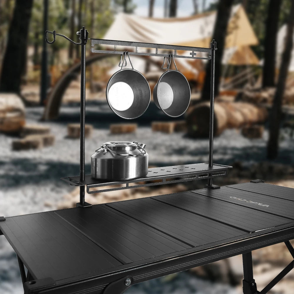 New Lighweight Camping Storage Shelf Aluminum Alloy Detachable Organizer Rack Table Lantern Stand Tableware Organizer Supplies