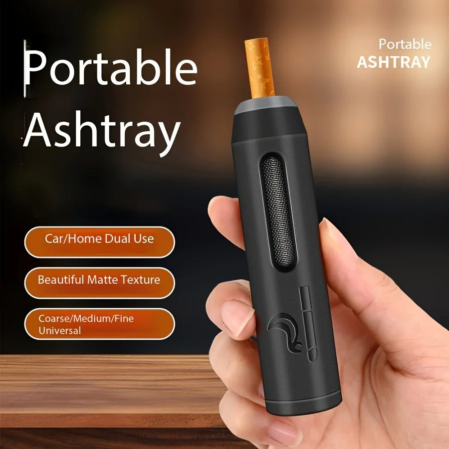 Portable Car Ashtray, No-Fall Ash Control Tool for Vehicles, Lazy Person's Smoking Accessory, Spill-Proof & Easy Clean Design