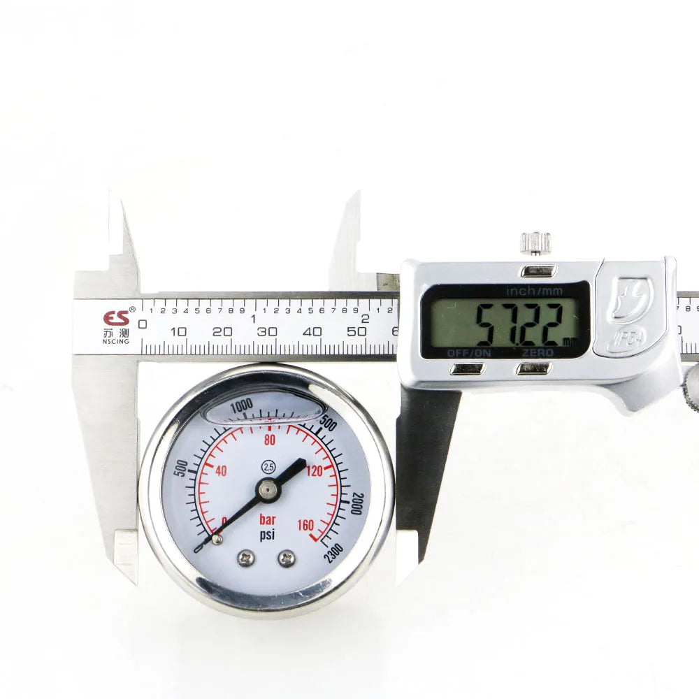 MAIRUIKESI Glycerin filling water gas Pressure Gauge 50mm Accuracy 2.5% Back Connection Vacuum Mamometer For Boiler Coffee Maker