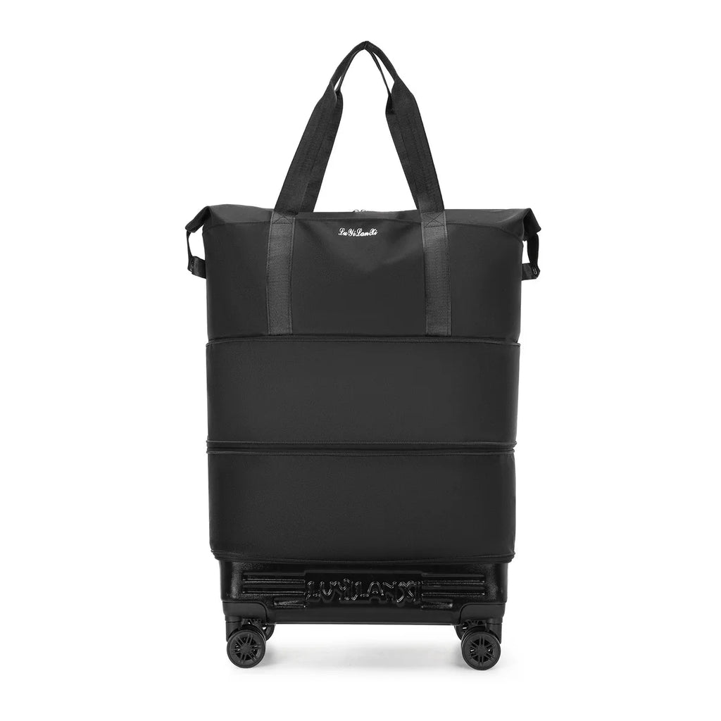 New Travel Bag with Trolley and Wheels Durable, Simple, High-end, Trendy Travel Bag Foldable Expansion Rolling Luggage