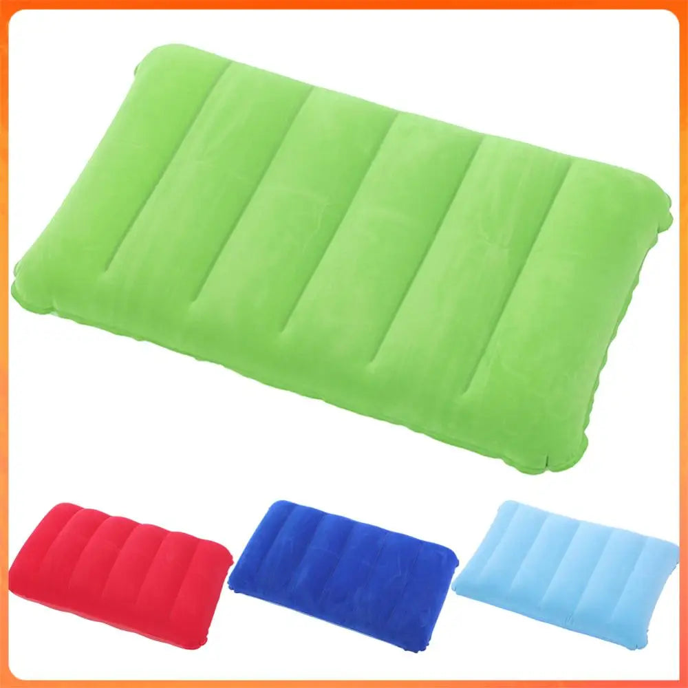 47x30cm Inflatable Pillow Portable Square Folding Pillow Comfortable Ergonomic for Neck & Lumbar Support