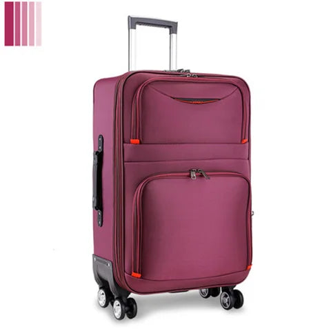 Large Capacity Suitcase with Combination Lock Luggage Travel Boardable Waterproof Oxford Fabric Trolley Case 28-Inch Oversized