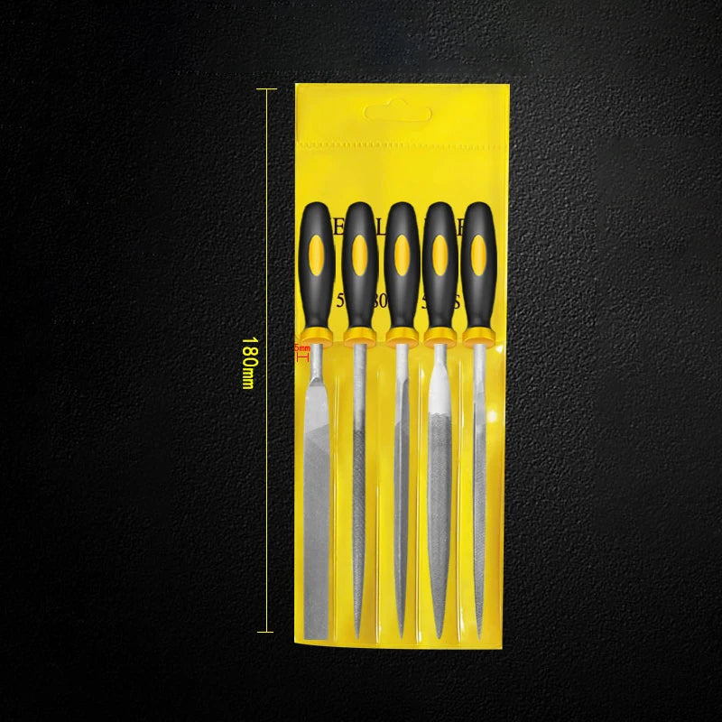 Premium Needle File Set-High-Carbon Steel Files Non-Slip Ergonomic Handles Precise Filing Wood Plastic Model Polishing Tool Set