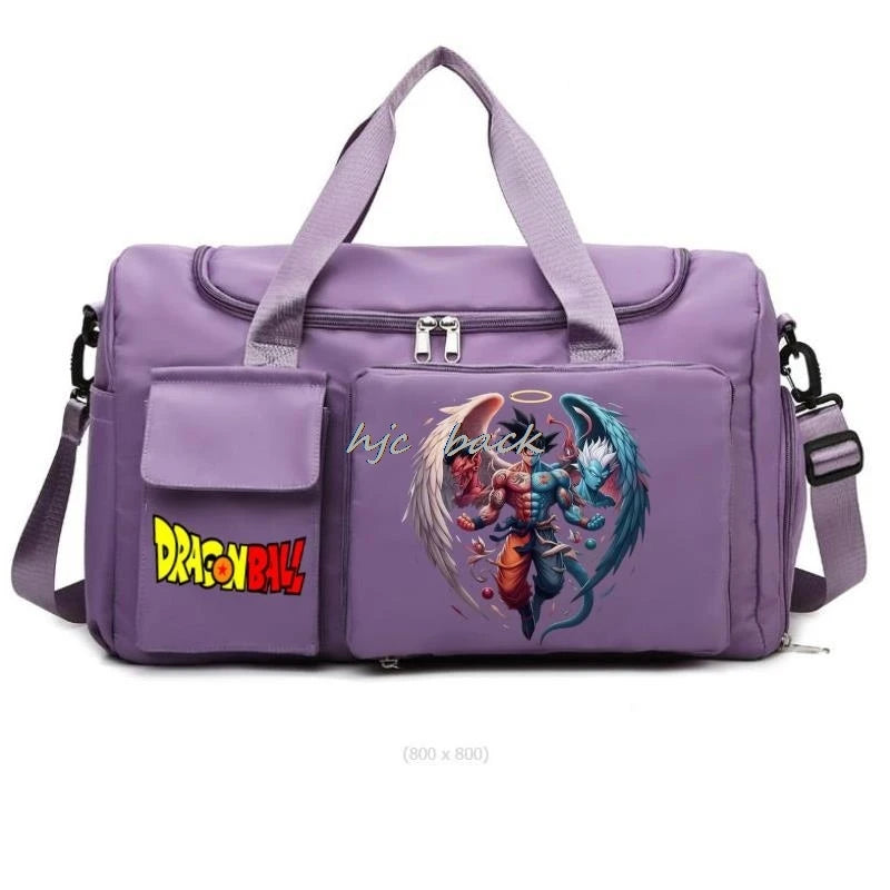 Fashion Dragon Ball Print Large Capacity Storage Bag Shoulder Bag Camping Accessories Dry/wet Separation Travel Bag