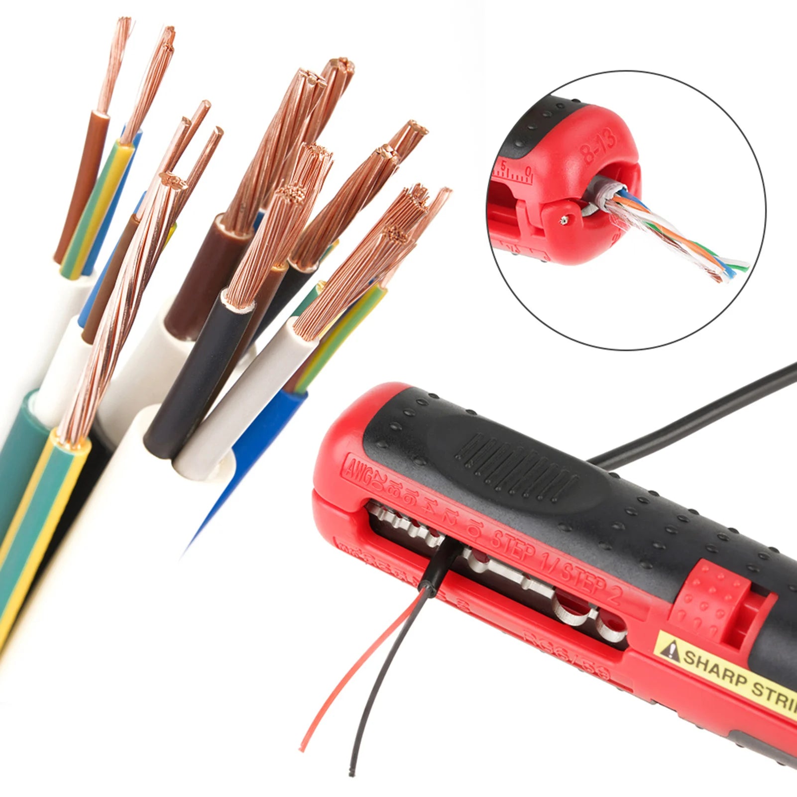 Cable Stripping Tool Multifunctional Electrician Cable Dismantling Cutter Wire Stripper Hand Stripping Tool Wire Stripper