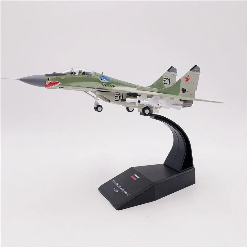 JASON TUTU 1/100 Diecast Metal Russian MIG-29 Fighter Model Plane Kids Gift Collection