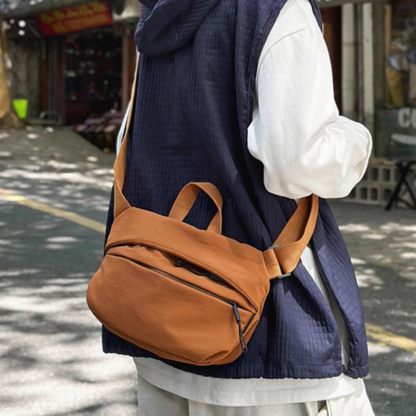 Waterproof Crossbody Purse Womes Hand-held Shoulder Bag Men Nylon Pocket Multifunctional Lightweight Handbag Student Phone Bag