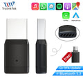 TrolinkTek Mini Wireless CarPlay Dongle with Bluetooth 5.0 & 5GHz WiFi, Plug&Play Converter, Support Media Playback Navigation for All Vehicles Built-in Original Wired Apple CarPlay