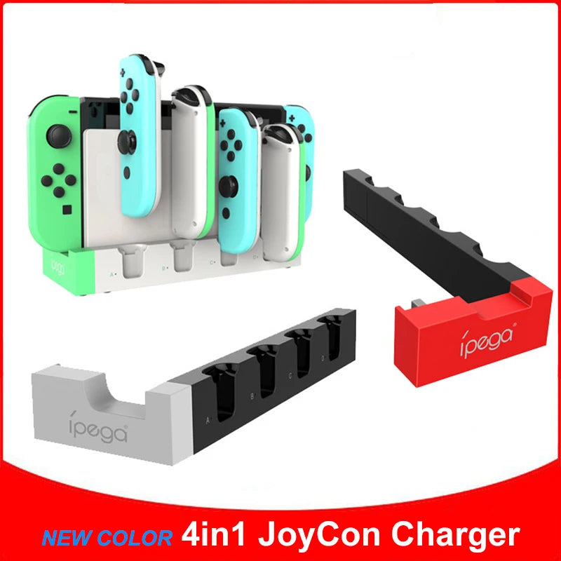 NEW COLOR for Nintendo Switch oled JoyCon 4 in 1 Charger Controller Dock Station Holder for Nintendo Switch Joy-Con Charging