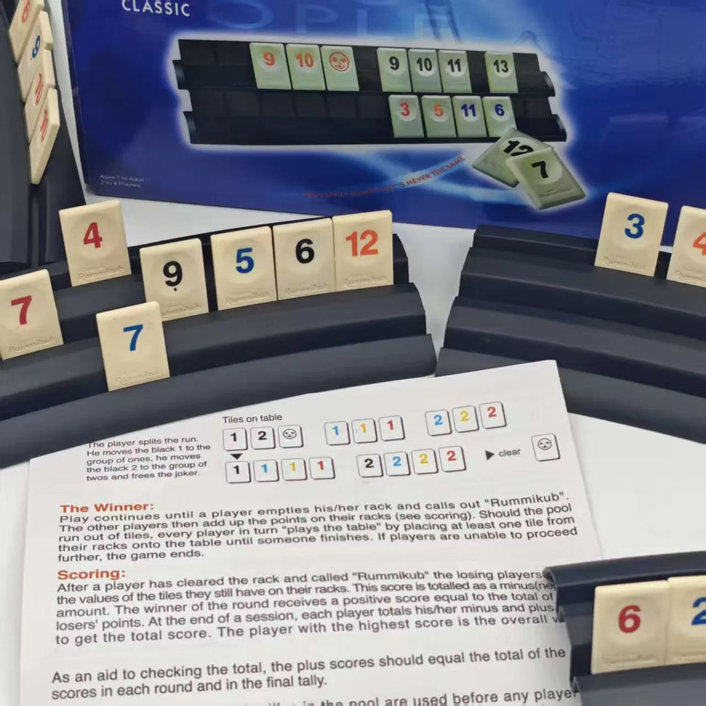 Digital tabletop game, including a stand and number blocks, a classic family party board game, a strategy game suitable for 2-4