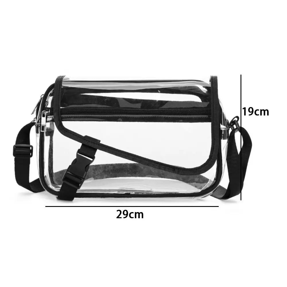 Fashion Transparent Crossbody Bag Versatile Large Capacity Shoulder Bag PVC Handbag