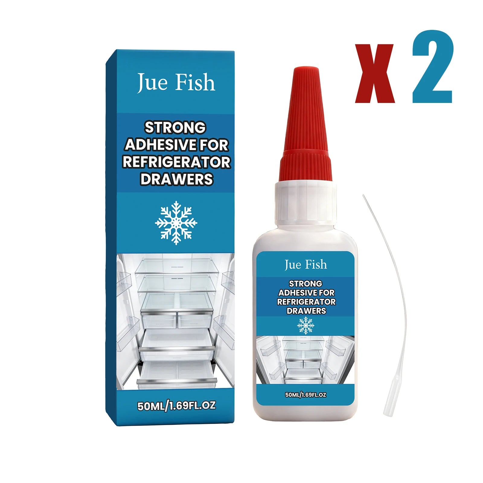 Fridge Drawer Repair Adhesive No Nail Strong Bond Instant Fix Freezer Interior Parts Glue Transparent Waterproof Household