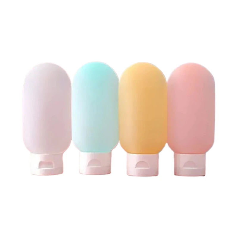 4Pcs/Set Refillable Bottle 60ml Soft Lotion Container Squeeze Tube Empty Bottle Portable Travel Shampoo Bottle