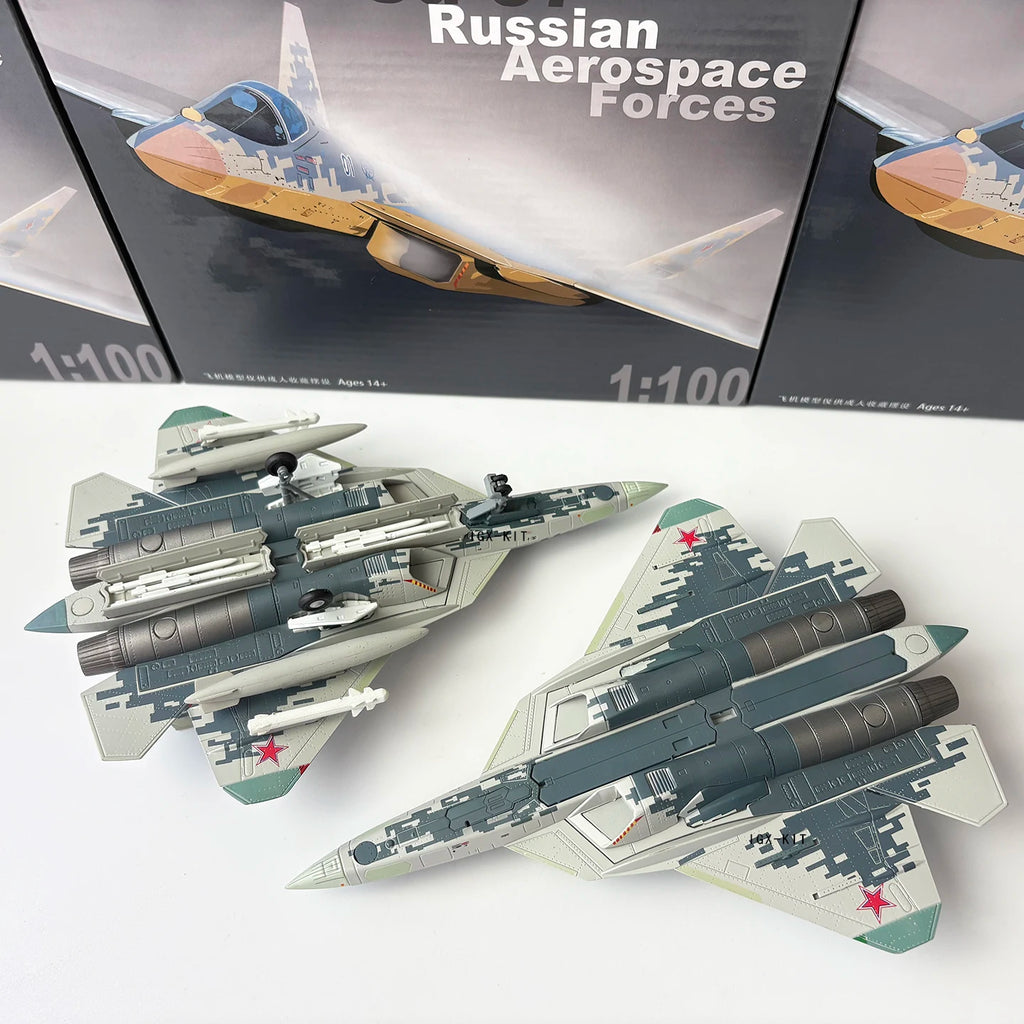1/100 Scale Russian Air Force SU57 Stealth Fighter Model SU-57 01# Metal Plane Aircraft Model Gift Display Ornament