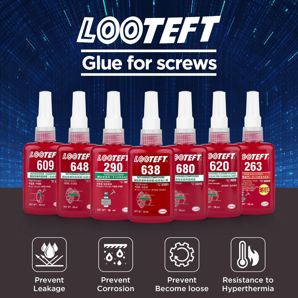 Screw Glue Anti Loosening Fastening Anaerobic Glue Corrosion-Resistant And High-Temperature Resistant Thread Sealing Glue