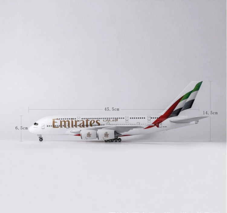 New Emirates A380 Model Plane 1/160 Scale 18 inchs Large Die-cast airplane Toy Collected Gift By Aviation