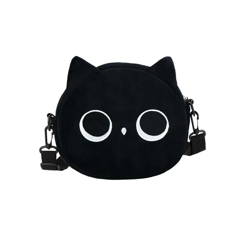 Cartoon cat small bag for womenins New autumn and winter trendy furry plush bag, cute crossbody plush bag