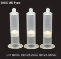 30cc/55cc Epoxy Anti UV Screw Syringe Cylinder Adhesive Liquid Amber Dispenser Dispensing Automatic Syringe Barrel Syringe