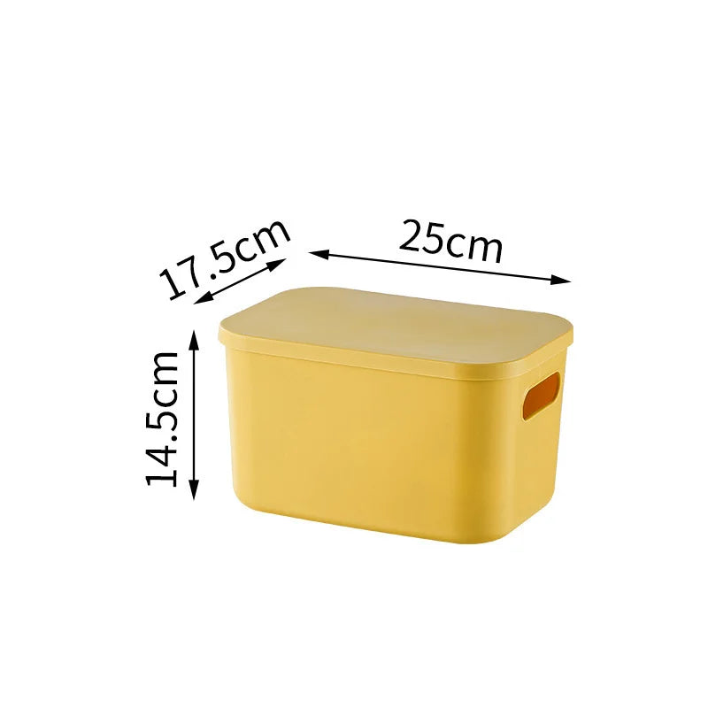 Colorful Plastic Organizers Storage Box With Lid For Toys Underwear Sock Jewelry Lipstick Container Stackable Baskets Bins