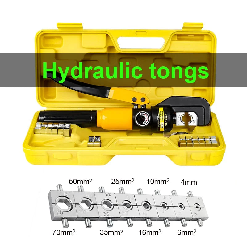 Hydraulic Crimping Tool YQK-70 Cable Lug Crimper Plier 4-70mm²  Compression Tool Pressure 8T Pressure Home Hydraulic Tools