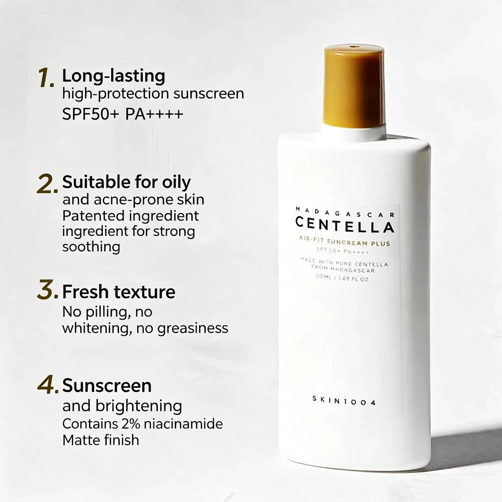 SKIN1004 Centella Sunscreen 8 Set K-Beauty SPF50+ PA++++ Hyalu-Cica Hydrating Soothing Lightweight Non Greasy for All Skin Types