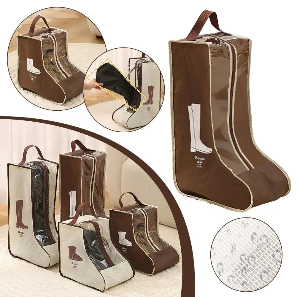 Waterproof Tall Boots Storage Bag Moistureproof Dustproof Boot Protection Cover Portable Travel Shoe Organizer Pouch