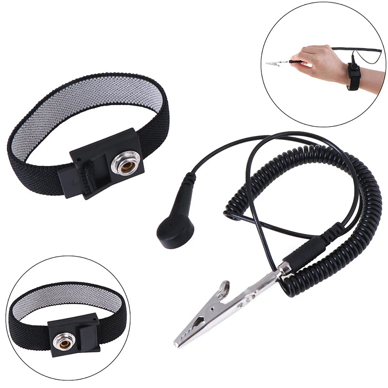 1PCS Adjustable anti-static esd strap antistatic grounding bracelet wrist band tool