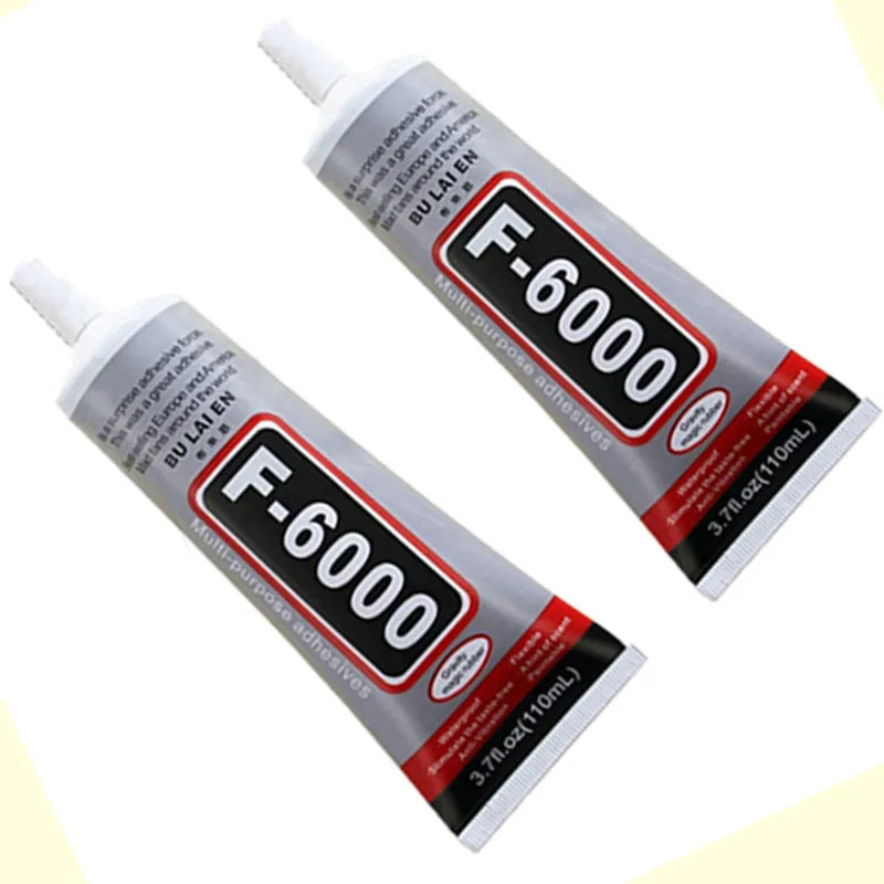 2pcs F6000 110ml Super Liquid Glue Make Crystal Jewelry Bond Contact Adhesive Leather Wood Metal Repair Phone Screen Glass Nail