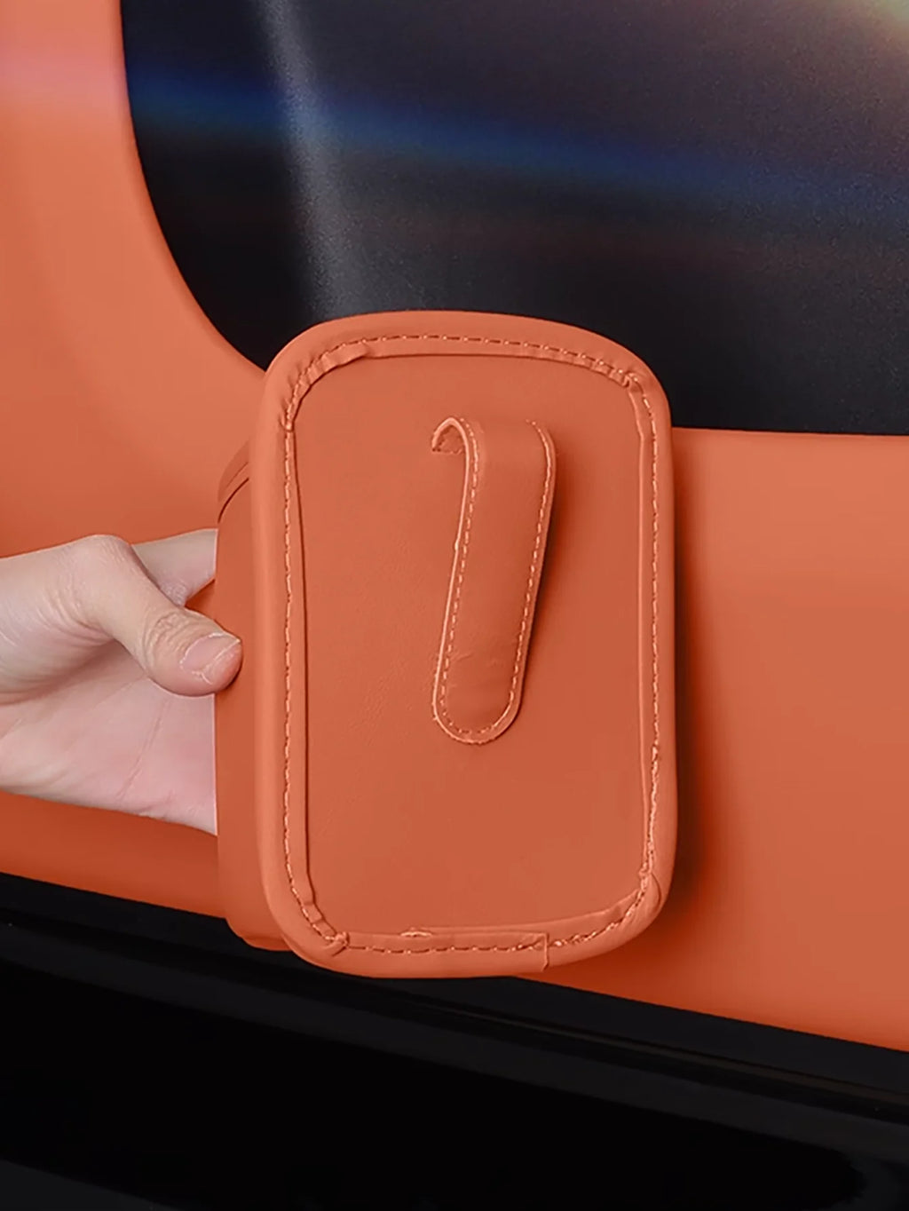 PU Leather Car Cup Holder Storage -2-in-1 Car Beverage Holder and Storage Box, High-End Car Storage for Mobile Phones/Keys/Coins