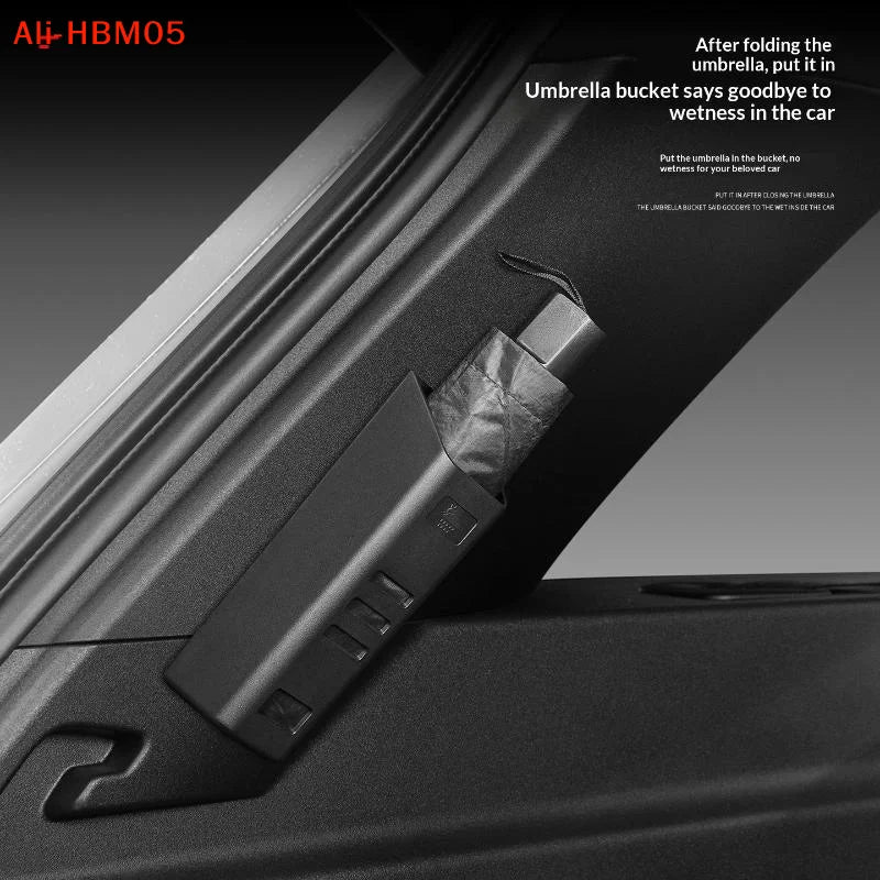 (HB05)Car Boot Umbrella Holder Vehicle Storage Bucket In-Car Storage Box Door-Mounted Household Storage Rack Universal Fit