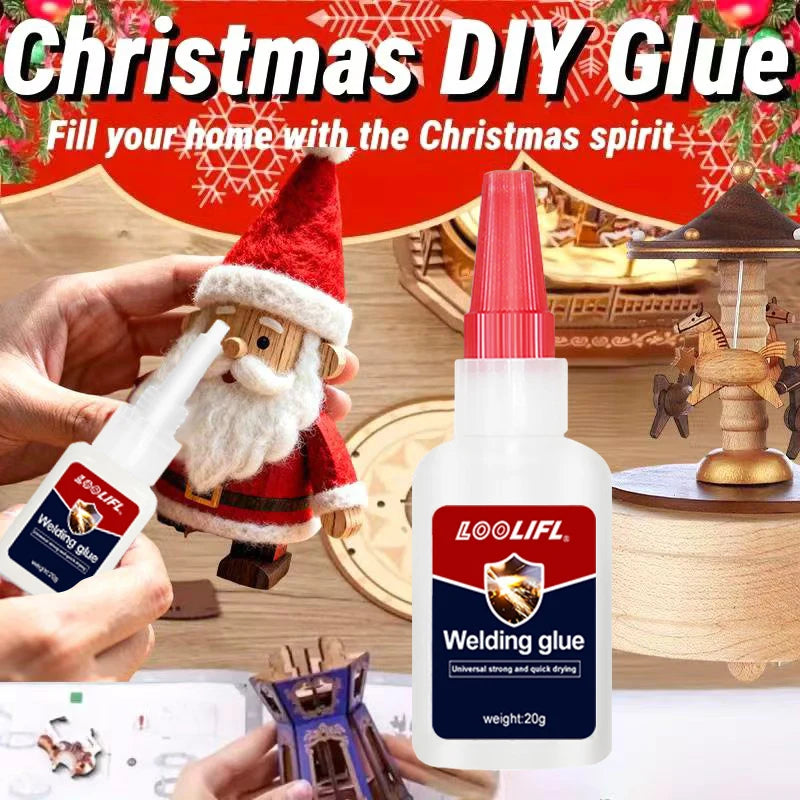 20gChristmas adhesive, handmade snowflake making, gingerbread house decoration, gift packaging bonding, bow tiefixing production