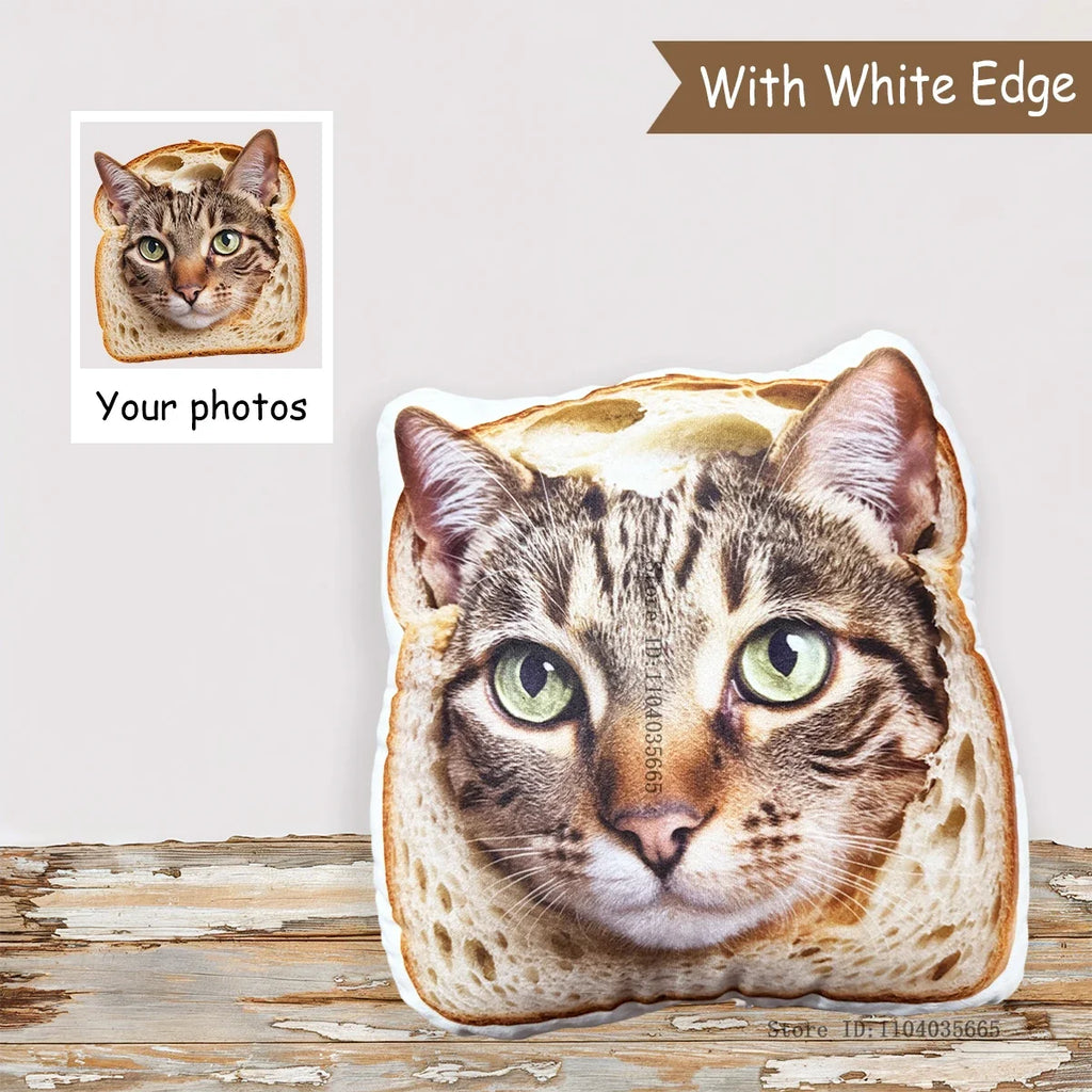 IHX Personalized 3D Animals Photo Pillow,Custom Dog/Cat Pillows,Pet Lover Memorial Cushion,Creative Gift Sofa Throw Pillow