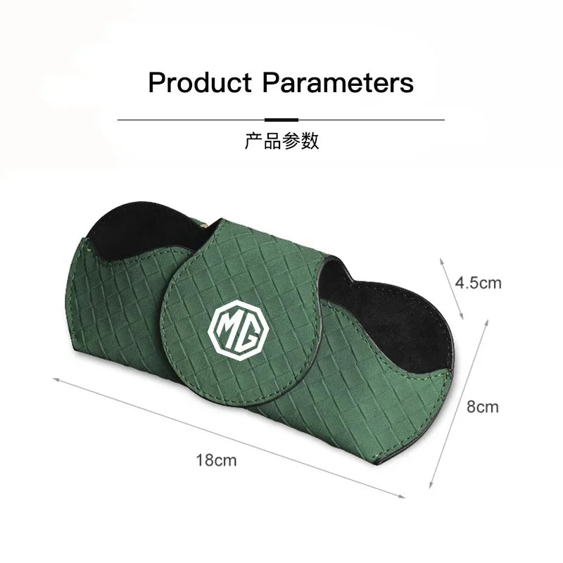 1Pc Woven Suede Car Sun Visor Sunglasses Holder for MG ZS EV HS EHS PHEV MG3 MG4 MG5 MG6 MG7 GT Dual Slot Eyeglass Storage Case