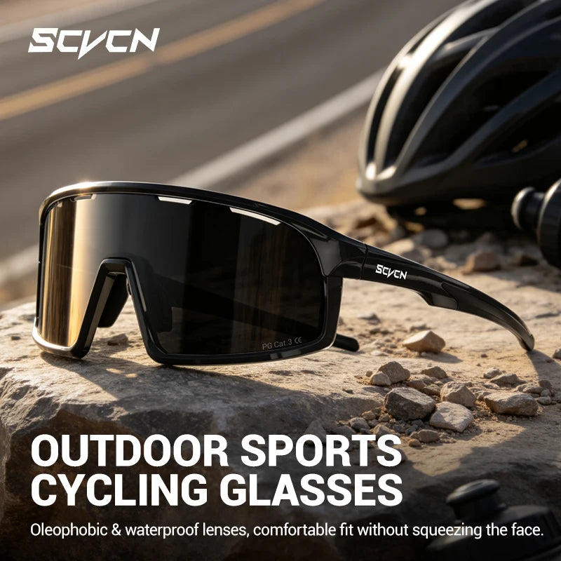 SCVCN UV400 HD Polarized Hiking Sunglasses Anti-Glare Lightweight Pickleball Sports Glasses Outdoor Cycling Fishing Sunglasses