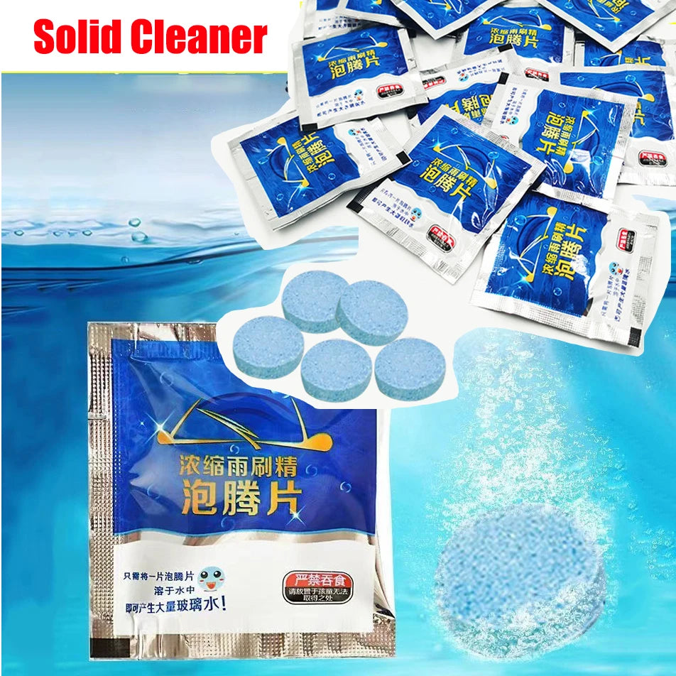 Car Windscreen Cleaner Effervescent Tablet Solid Cleaner Auto Wiper Glass Solid Cleaning Concentrated Tablets Detergent