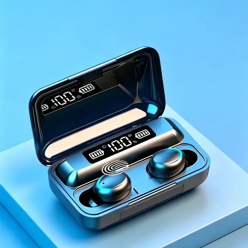 F9 Bluetooth Headphones 9D Stereo High Bass Sport Earphones Handfree Touch Control Tws Wireless Earbuds Waterproof Headset