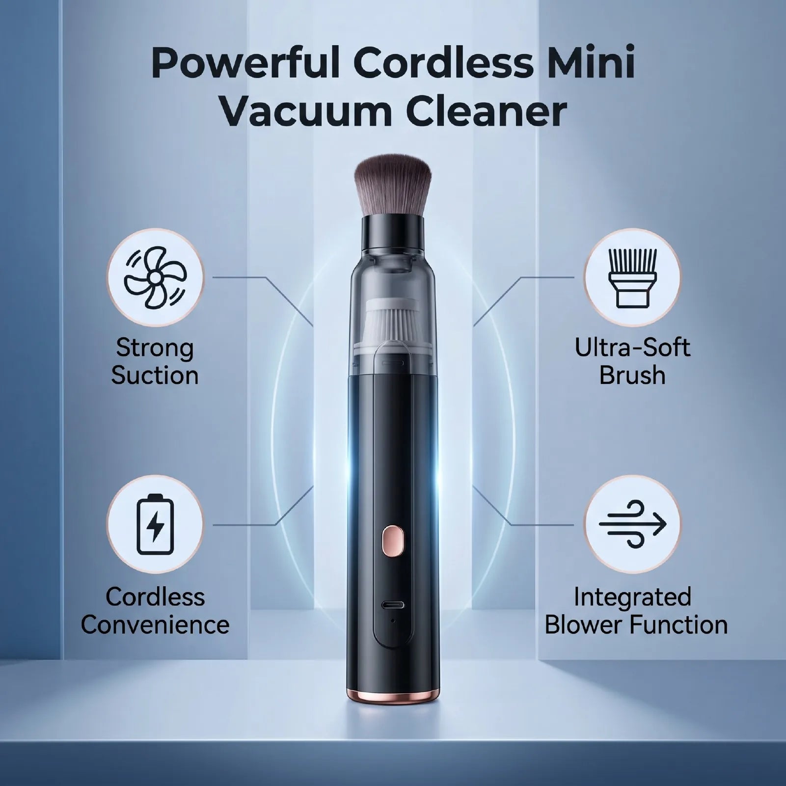 Car Vacuum Cleaner Handheld Mini Cordless Coffee Grinder Remover for Car Home Office Coffee Grinder