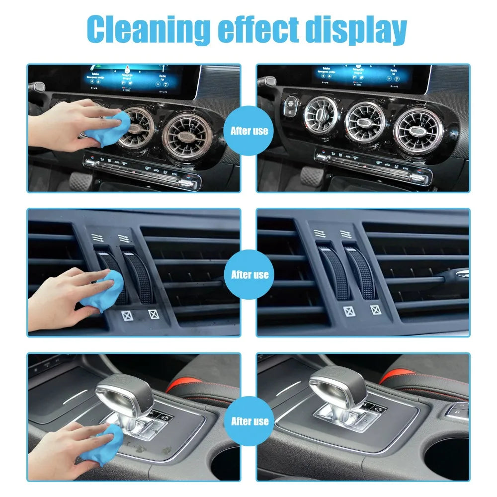 Car Accessories Interior Detail Removal Car Interior Cleaner Cleaning Mud Auto Air Vent Car Cleaning Gel Reusable Dirt Cleaner