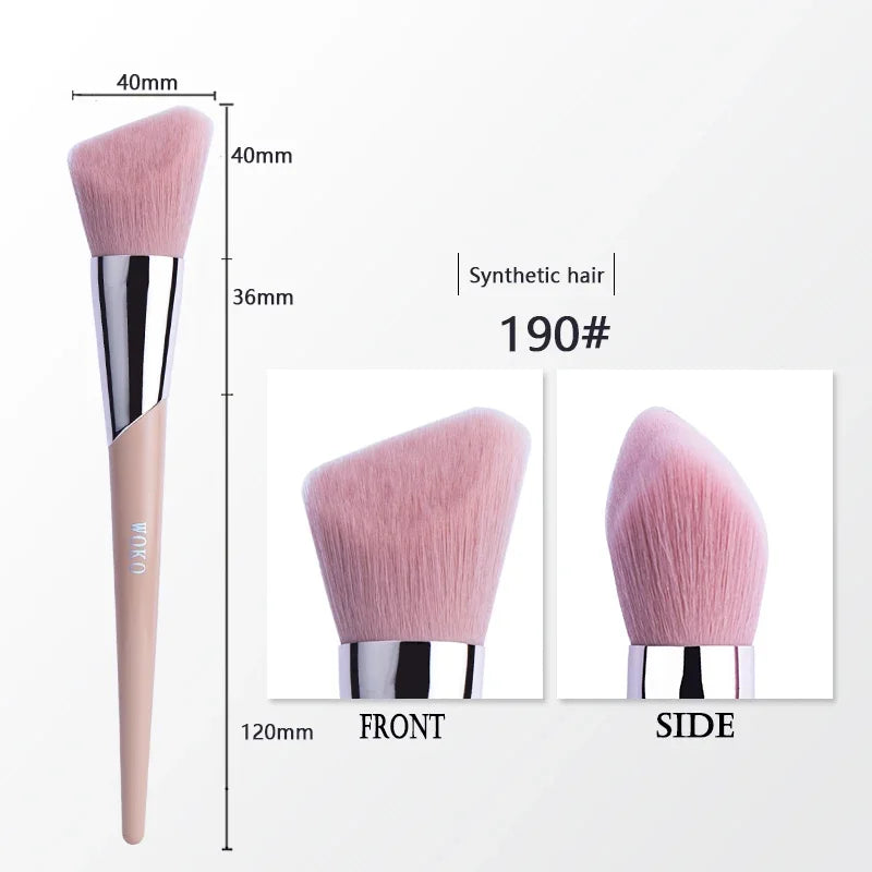 1pcs Makeup Brush Face Contour Powder Foundation Bronzer Cream Blush Eyeshadow Smudge Eyeliner Fashion Fenty Style Beauty Tool