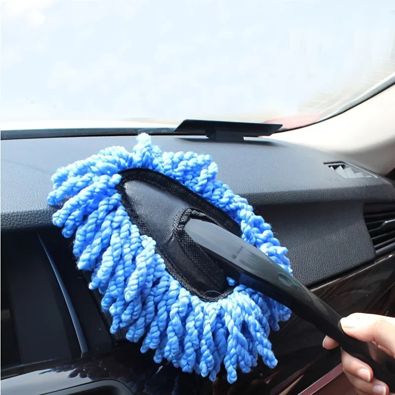 Car Dust Removal Small Duster Wipe Car Soft Brush Cleaning Brush Mini Bristle Brush Dust Removal Brush Nanofiber Car Interior