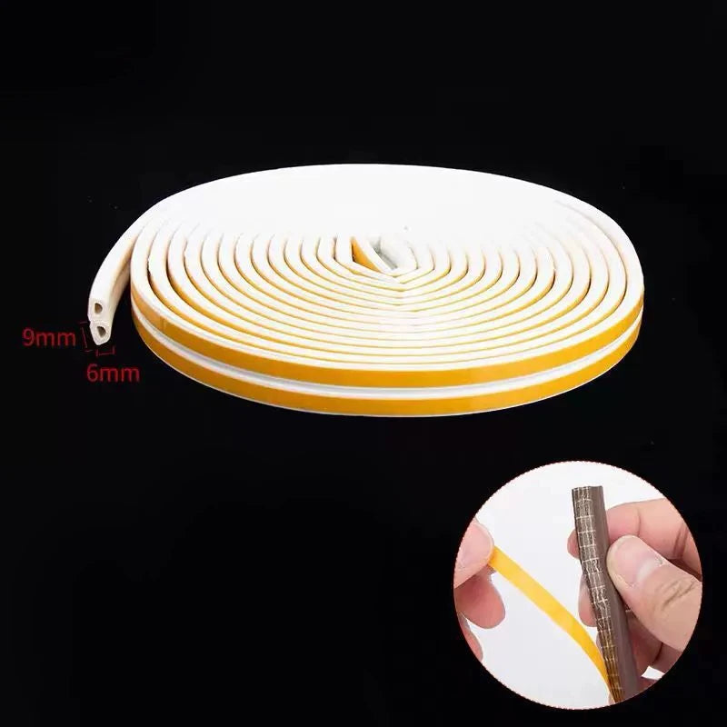 10m/20M/30M Weather Door Seal Diep Stripping Self-adhesive Draft Stopper Tape Window Weather Insulation Noise Rubber Sealing
