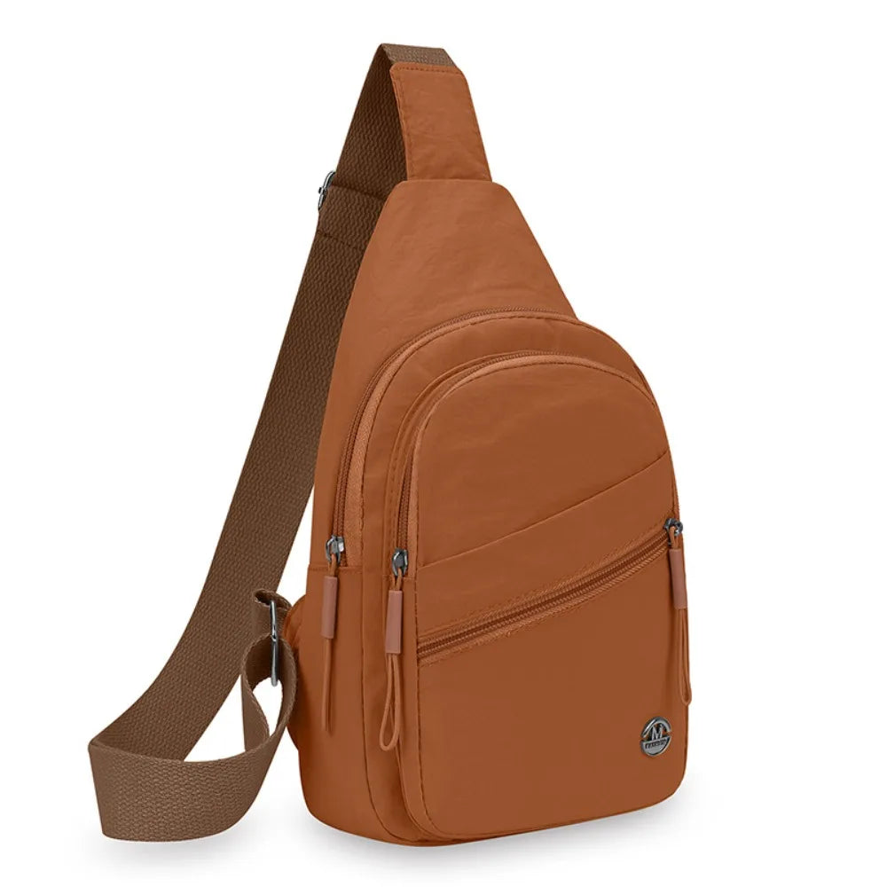 Stylish Large Capacity Crossbody Bag Waterproof Spacious Messenger Bag Multi-Pocket Nylon Material Tote Bag Travel Use