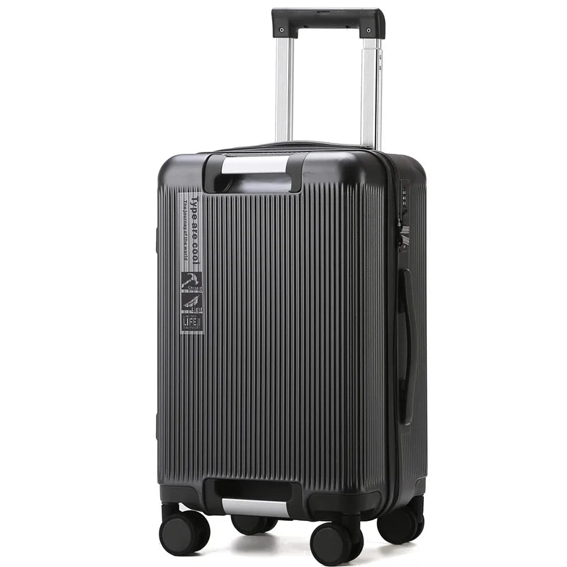 KLQDZMS Men's Suitcase ABS+PC Boarding Box 20"22"24"26 Inch Large Capacity Trolley Case Women's Business Rolling Luggage