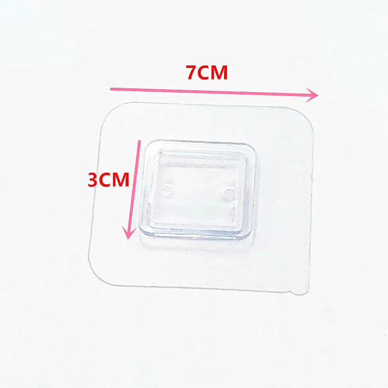1Pcs Transparent Wire Shelf Wall Mount Sticker Sided Fixing Patch Wall Self Adhesive Hook For Kitchen Bathroom Gadget