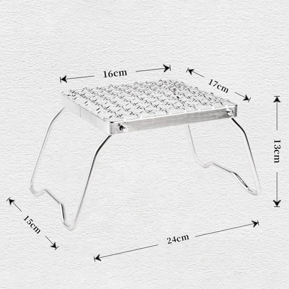 AS60-BBQ Folding Grill Grill Stand Gas Outdoor Home Duty Portable Mini Campfire For Camping Picnic Grate