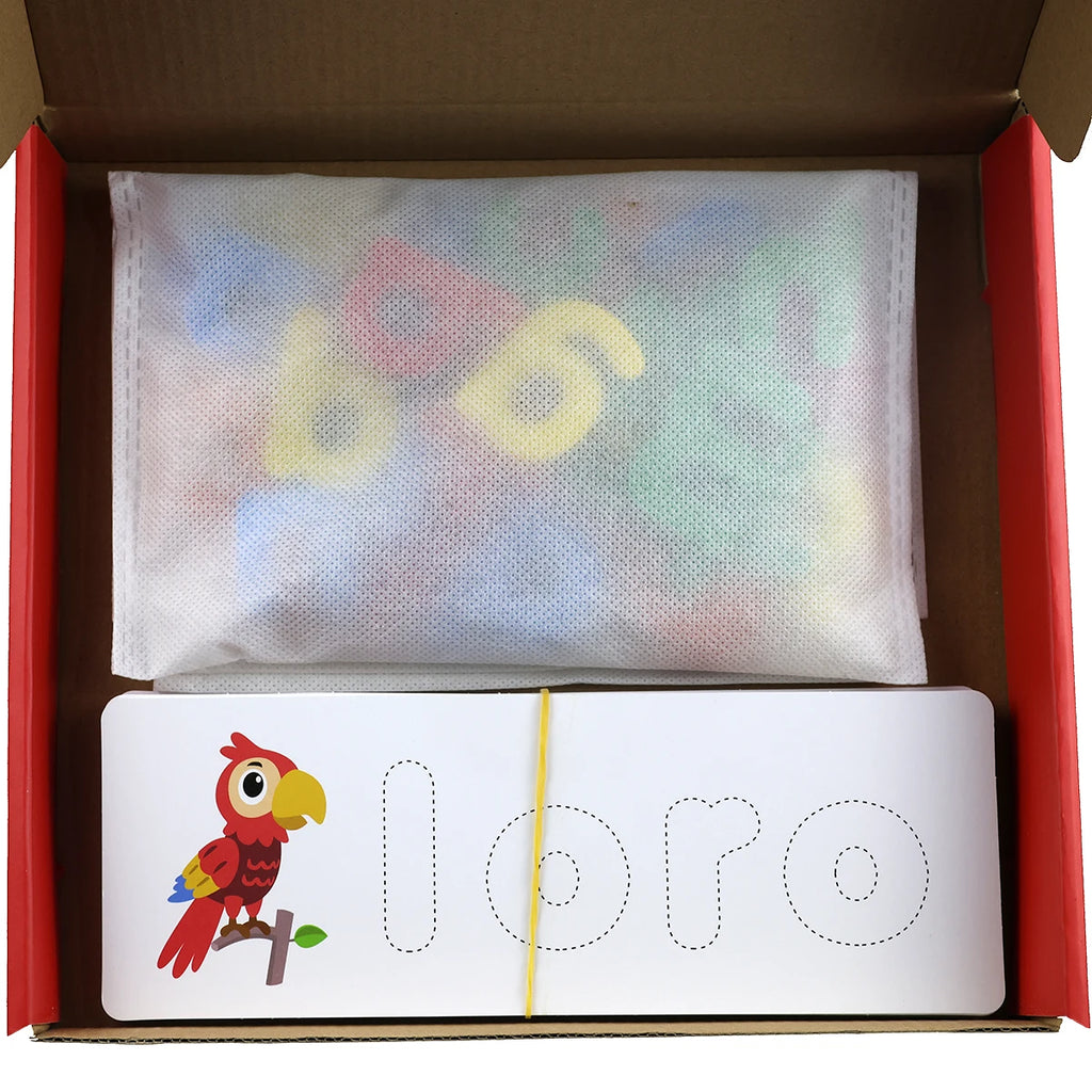 Kids Spell Spanish Jigsaw Enlightenment Words Game Wooden Toy Learning Letter Alphabet Puzzle Baby Educational Toys for Children