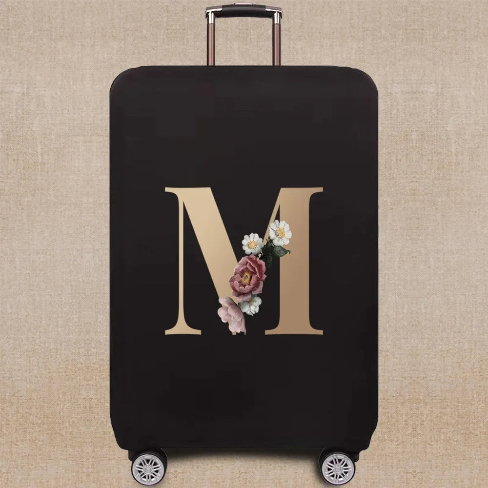 Luggage Covers 18-32 Protector Travel Luggage Suitcase Protective Cover gold letter series Stretch Dust Cover Travel Accessories