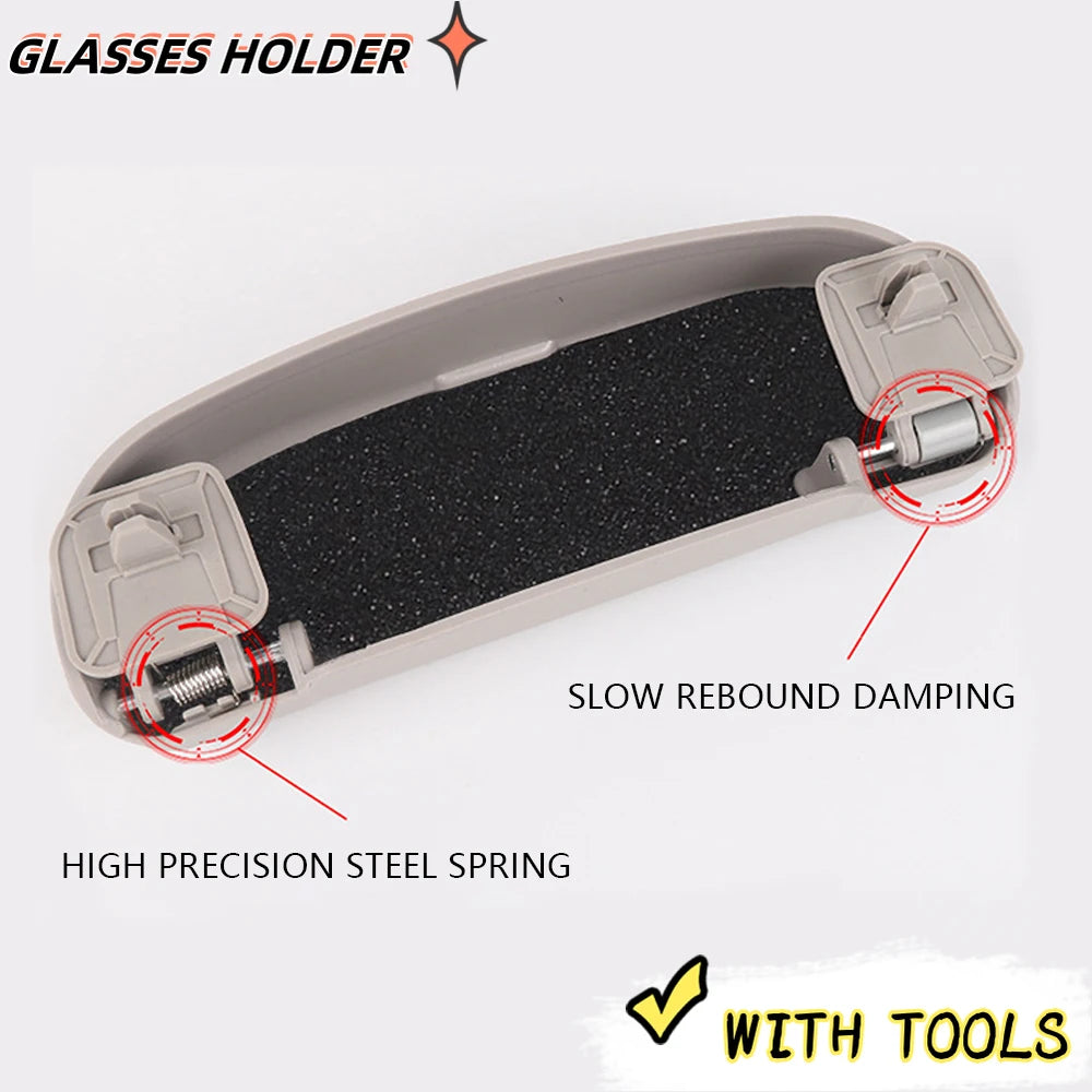 Car Glasses Box Storage Sunglasses Case Holder For Audi A5 A6 C7 C8 C6 A7 A8 Q3 Q5 Q7 A3 8V 8P S3 A4 B9 B8 Sportback Accessories